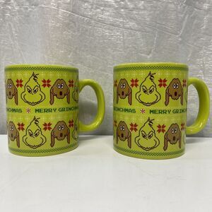 Dr Seuss Coffee Mug Grinch Max 2016 Green Merry Grinchmas Christmas Holiday Cups